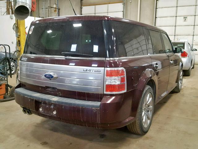 2FMGK5DC0BBD35444 - 2011 FORD FLEX LIMIT MAROON photo 4