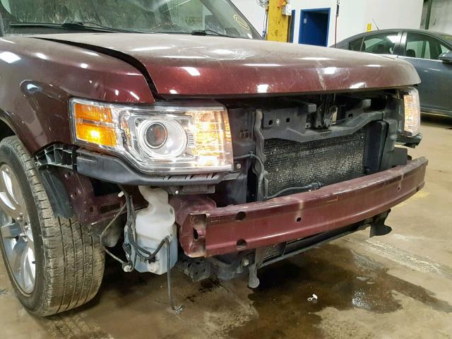 2FMGK5DC0BBD35444 - 2011 FORD FLEX LIMIT MAROON photo 9