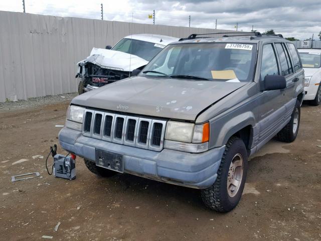 1J4GZ58S8TC365093 - 1996 JEEP GRAND CHER GRAY photo 2