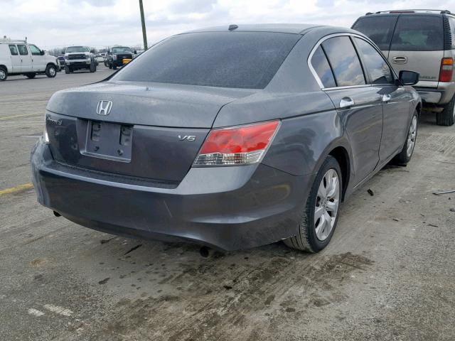 1HGCP36889A020660 - 2009 HONDA ACCORD EXL GRAY photo 4