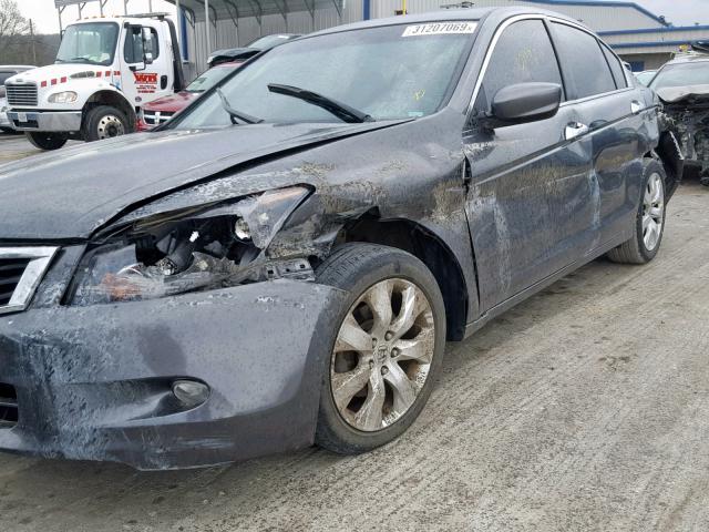 1HGCP36889A020660 - 2009 HONDA ACCORD EXL GRAY photo 9