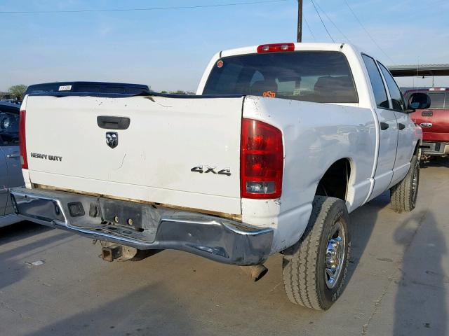 3D7KS28C05G778353 - 2005 DODGE RAM 2500 S WHITE photo 4