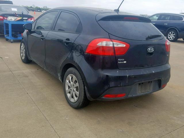 KNADM5A33C6093719 - 2012 KIA RIO LX BLACK photo 3