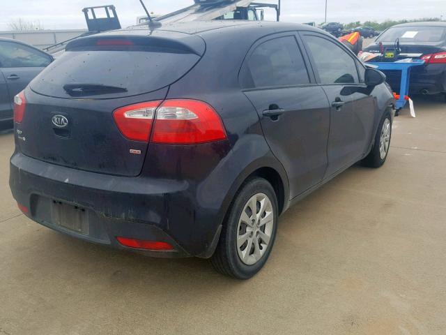 KNADM5A33C6093719 - 2012 KIA RIO LX BLACK photo 4