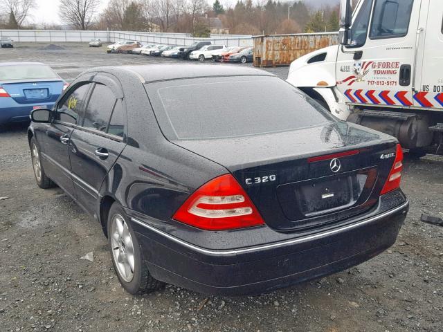 WDBRF84JX4F474160 - 2004 MERCEDES-BENZ C 320 4MAT BLACK photo 3