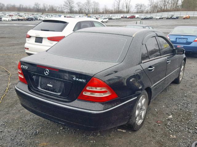 WDBRF84JX4F474160 - 2004 MERCEDES-BENZ C 320 4MAT BLACK photo 4