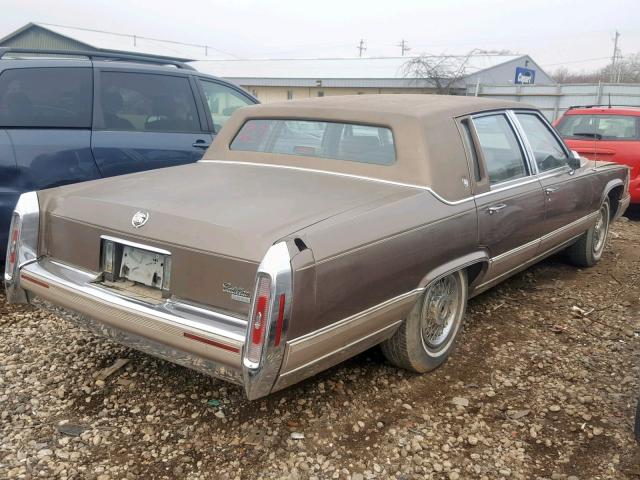 1G6DW5478LR707953 - 1990 CADILLAC BROUGHAM BROWN photo 4