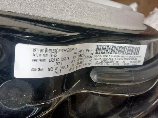 1J8HG58266C168307 - 2006 JEEP COMMANDER BLACK photo 10