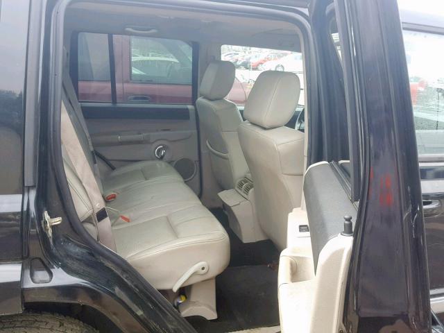 1J8HG58266C168307 - 2006 JEEP COMMANDER BLACK photo 6
