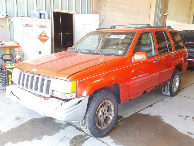 1J4GZ78Y7WC143746 - 1998 JEEP GRAND CHER RED photo 2