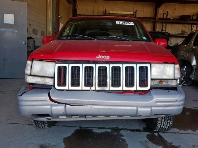 1J4GZ78Y7WC143746 - 1998 JEEP GRAND CHER RED photo 9