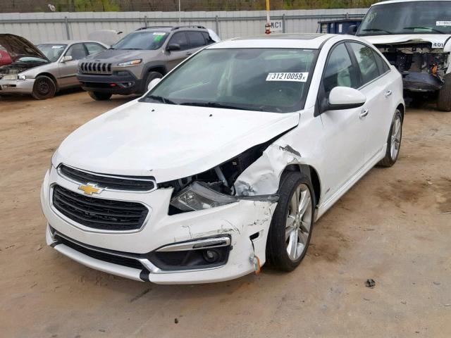 1G1PG5SB6F7145171 - 2015 CHEVROLET CRUZE LTZ WHITE photo 2