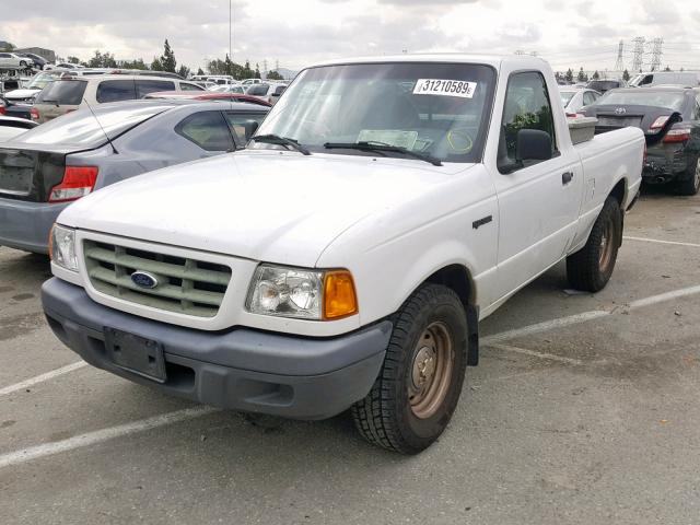 1FTYR10DX2PB52752 - 2002 FORD RANGER WHITE photo 2