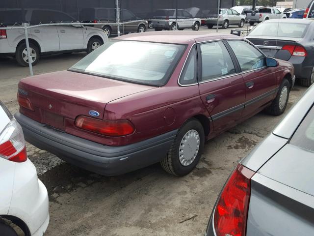 1FACP50U5NG262612 - 1992 FORD TAURUS L RED photo 4