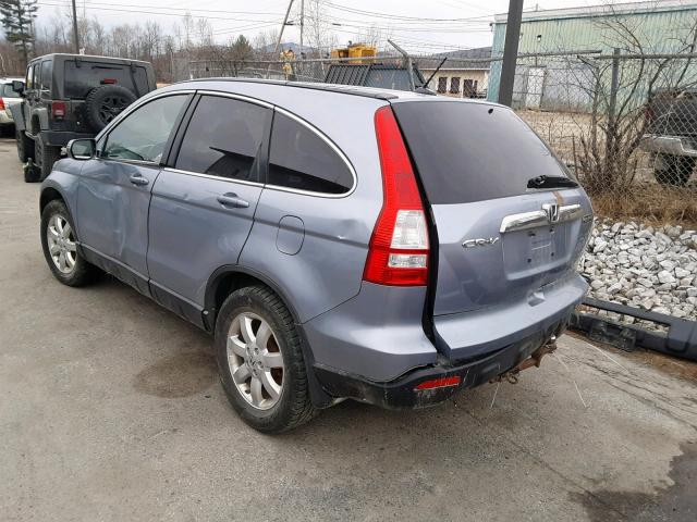 JHLRE48799C009652 - 2009 HONDA CR-V EXL BLUE photo 3