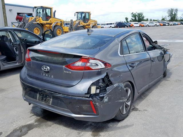 KMHC75LC3HU019007 - 2017 HYUNDAI IONIQ SEL GRAY photo 4