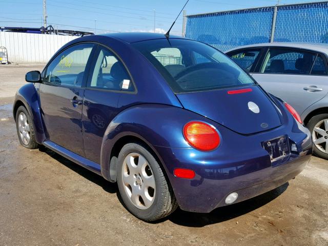3VWCK21C12M460180 - 2002 VOLKSWAGEN NEW BEETLE Mavi foto 3