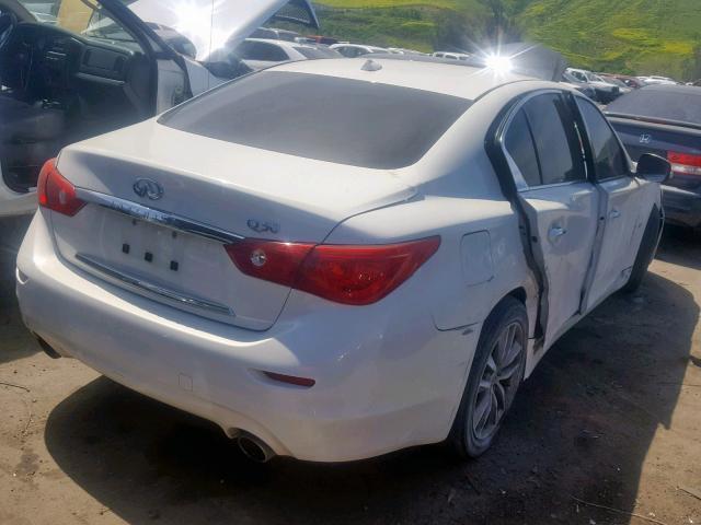 JN1BV7AP6EM686644 - 2014 INFINITI Q50 BASE WHITE photo 4