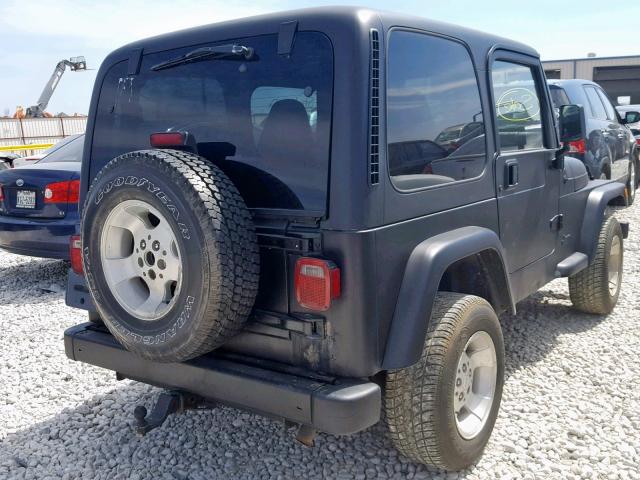 1J4FA49S9YP747029 - 2000 JEEP WRANGLER / BLACK photo 4