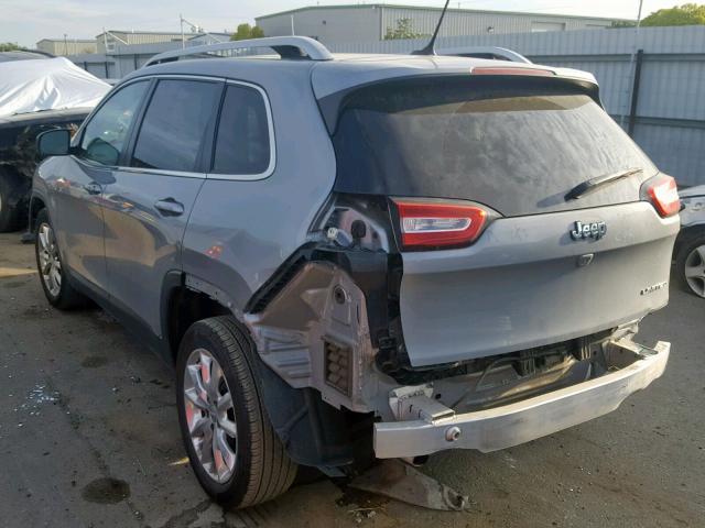 1C4PJLDSXFW546996 - 2015 JEEP CHEROKEE L GRAY photo 3