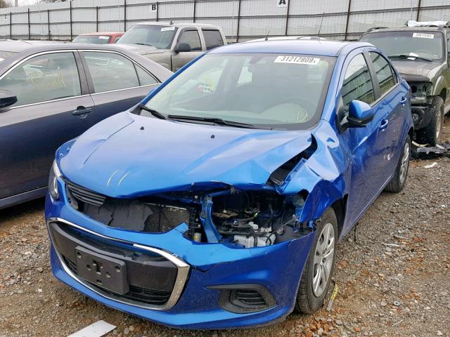 1G1JB5SH1H4114374 - 2017 CHEVROLET SONIC LS BLUE photo 2