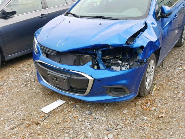 1G1JB5SH1H4114374 - 2017 CHEVROLET SONIC LS BLUE photo 9