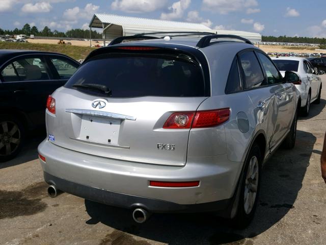 JNRAS08W67X207145 - 2007 INFINITI FX35 SILVER photo 4