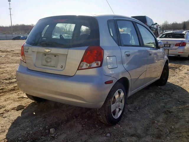 KL1TD66678B086396 - 2008 CHEVROLET AVEO BASE Сұр фото 4