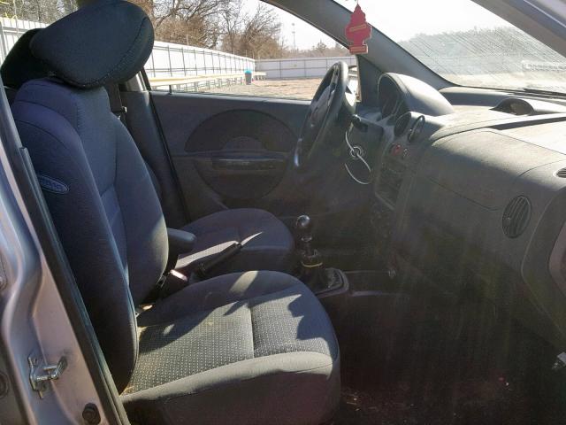 KL1TD66678B086396 - 2008 CHEVROLET AVEO BASE Сұр фото 5