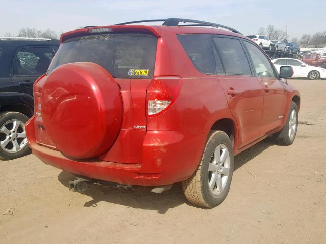 JTMBK31V986030105 - 2008 TOYOTA RAV4 LIMIT RED photo 4