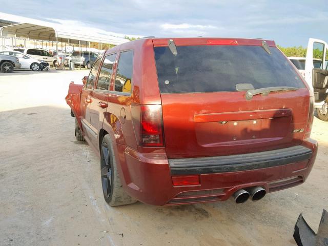 1J8HR78317C627405 - 2007 JEEP GRAND CHER RED photo 3