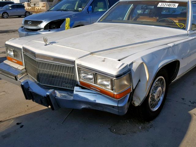 1G6DW51Y3KR733856 - 1989 CADILLAC BROUGHAM WHITE photo 9