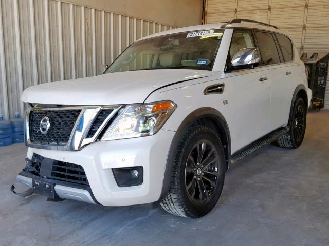 JN8AY2NE1H9705608 - 2017 NISSAN ARMADA PLA WHITE photo 2