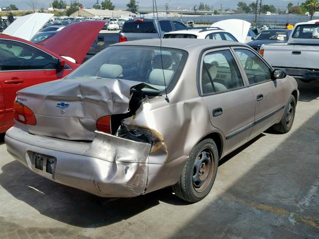 1Y1SK5280WZ425334 - 1998 CHEVROLET GEO PRIZM BEIGE photo 4