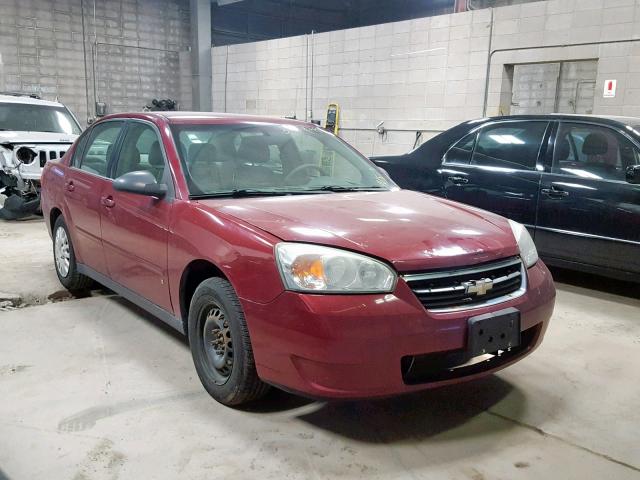 1G1ZS58F87F179296 - 2007 CHEVROLET MALIBU LS MAROON photo 1