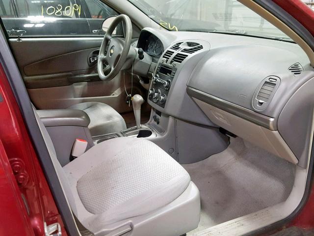 1G1ZS58F87F179296 - 2007 CHEVROLET MALIBU LS MAROON photo 5