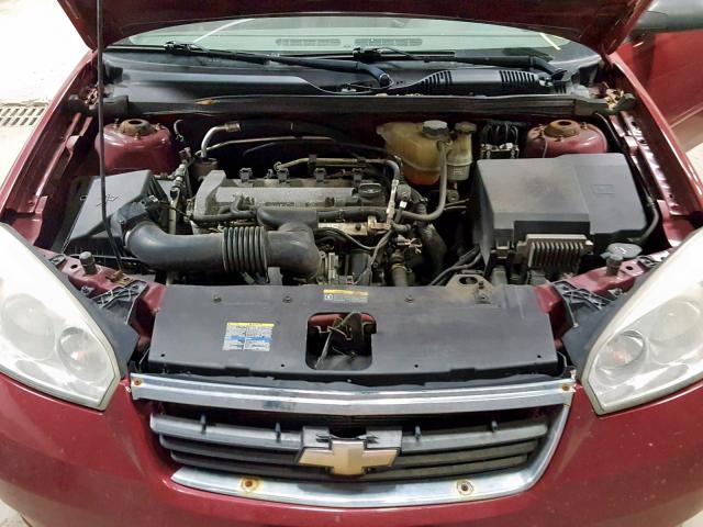 1G1ZS58F87F179296 - 2007 CHEVROLET MALIBU LS MAROON photo 7