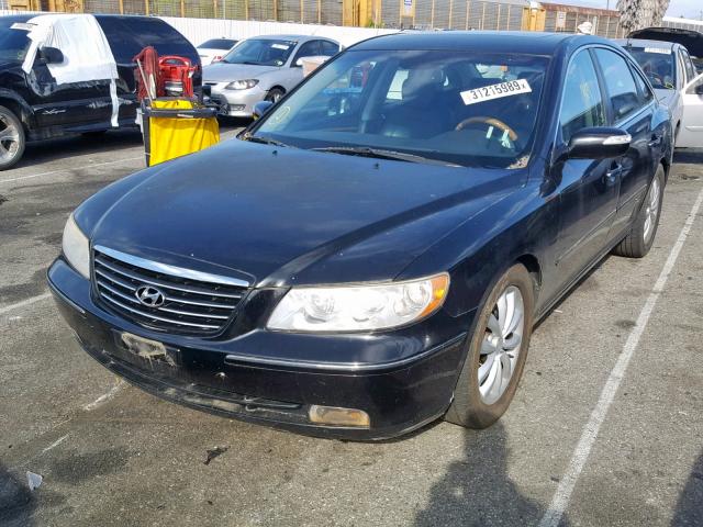 KMHFC46F27A152429 - 2007 HYUNDAI AZERA SE BLACK photo 2