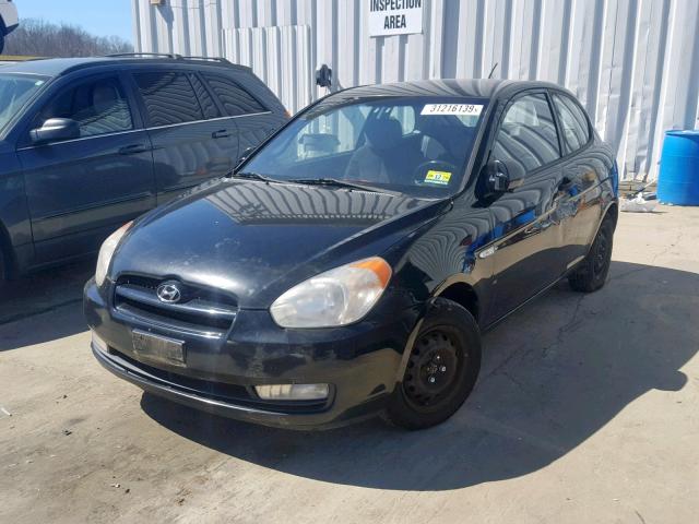 KMHCN36C67U027476 - 2007 HYUNDAI ACCENT SE BLACK photo 2