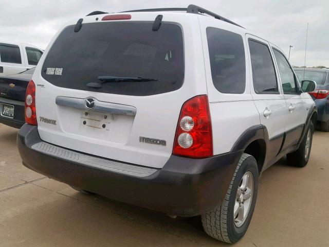 4F2YZ04106KM33813 - 2006 MAZDA TRIBUTE S WHITE photo 4