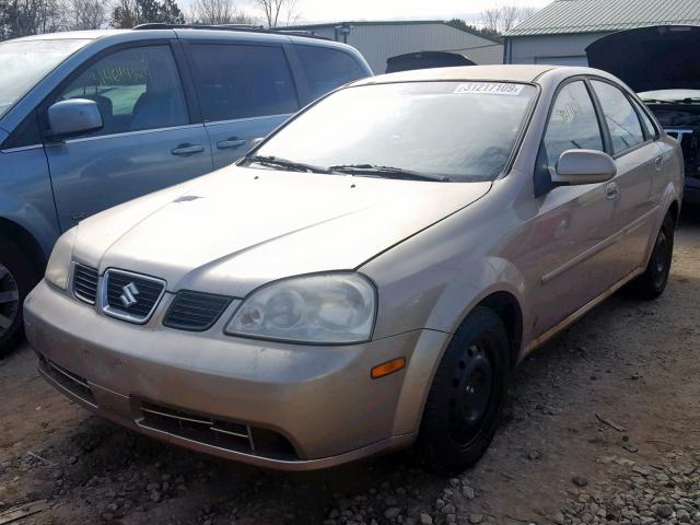 KL5JD52Z74K995989 - 2004 SUZUKI FORENZA S TAN photo 2