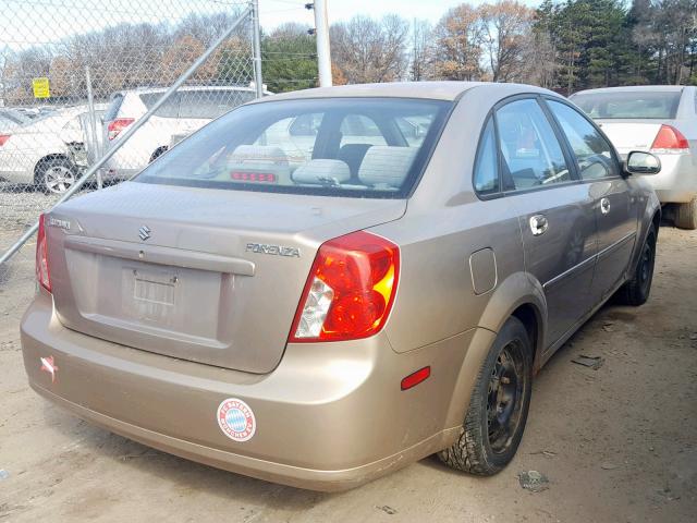 KL5JD52Z74K995989 - 2004 SUZUKI FORENZA S TAN photo 4