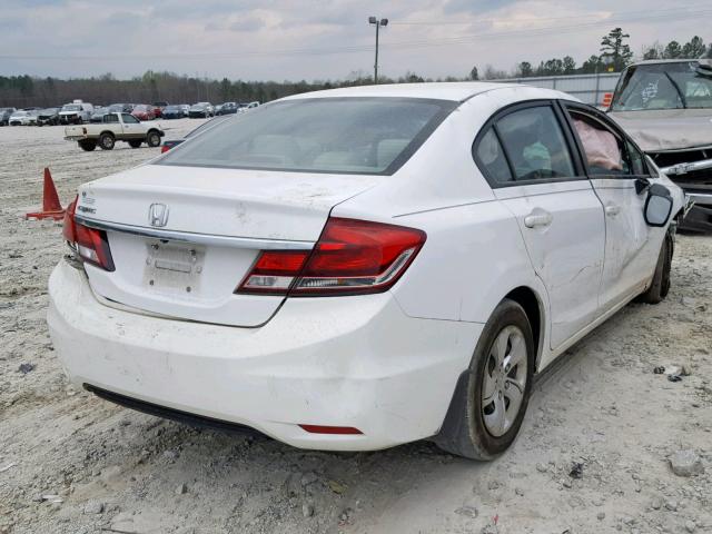 19XFB2F51DE052530 - 2013 HONDA CIVIC LX WHITE photo 4