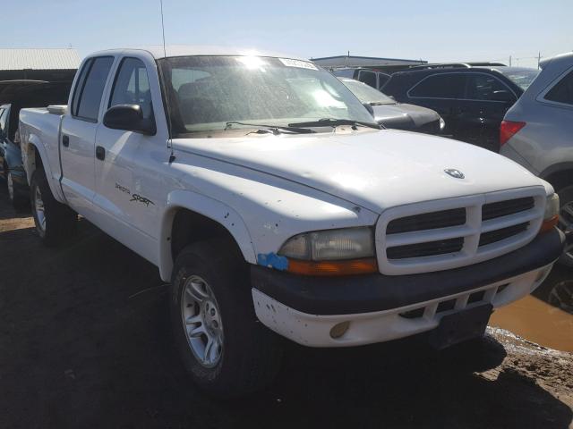 1B7HG2AN01S246217 - 2001 DODGE DAKOTA QUA WHITE photo 1