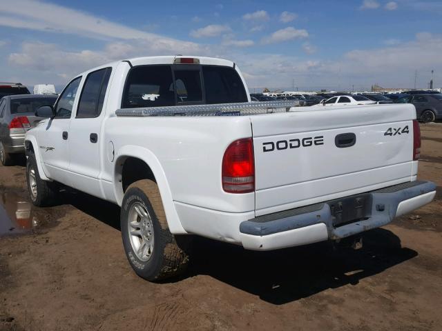 1B7HG2AN01S246217 - 2001 DODGE DAKOTA QUA WHITE photo 3