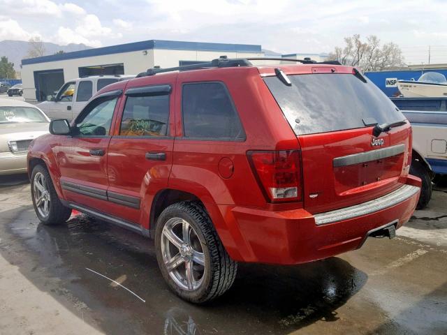 1J8HS48N95C557704 - 2005 JEEP GRAND CHER RED photo 3