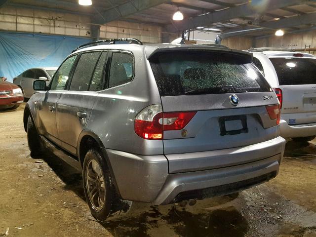 WBXPA93426WG91204 - 2006 BMW X3 3.0I GRAY photo 3