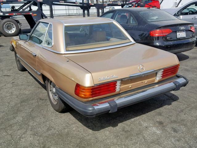 WDBBA45A0EA008596 - 1984 MERCEDES-BENZ 380 SL TAN photo 3