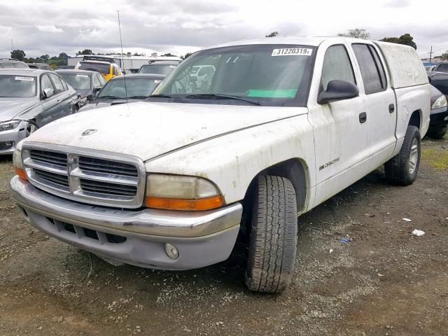 1B7GL2AX41S119348 - 2001 DODGE DAKOTA QUA WHITE photo 2