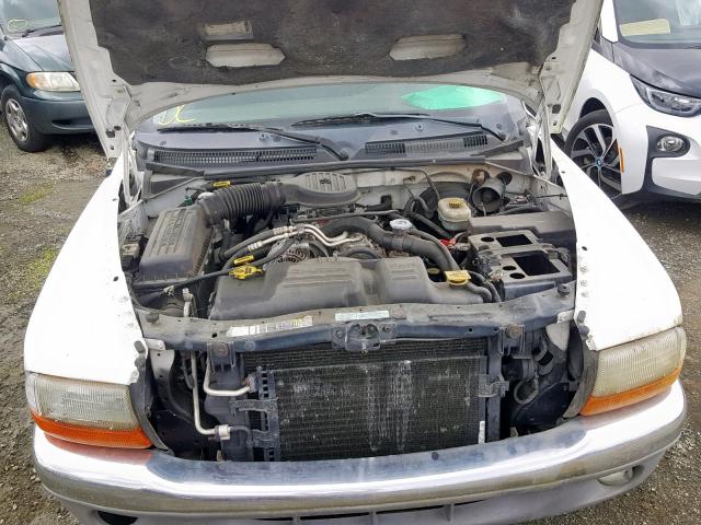 1B7GL2AX41S119348 - 2001 DODGE DAKOTA QUA WHITE photo 7